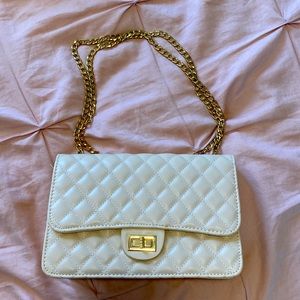 Brand new, cream colored, Pink Lily purse